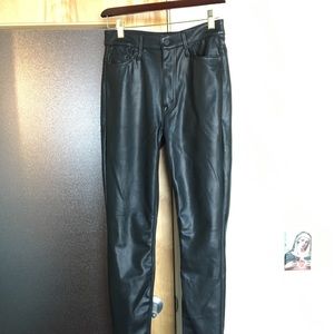 Mother Vegan Leather Swooner Pant NWT